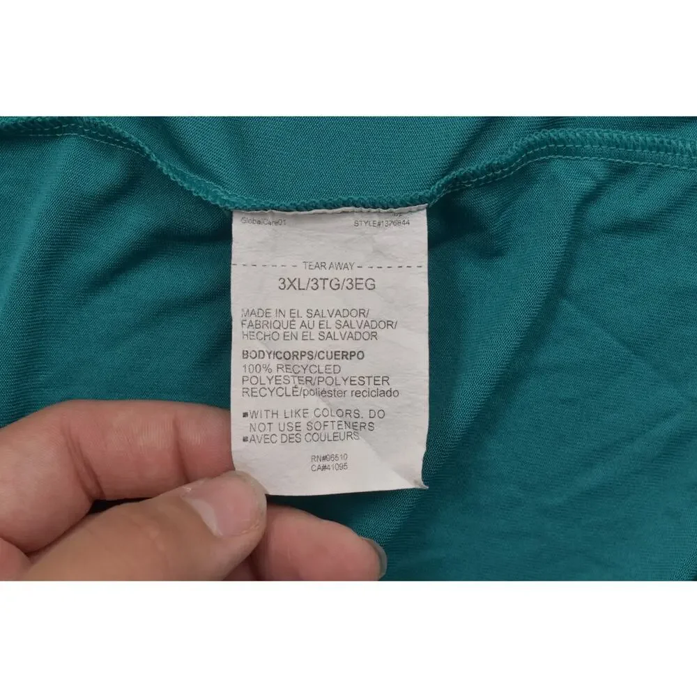 Under Armour Men 3XL Teal 1/4 Zip Long Sleeve Pullover Recycled Polyester Shirt